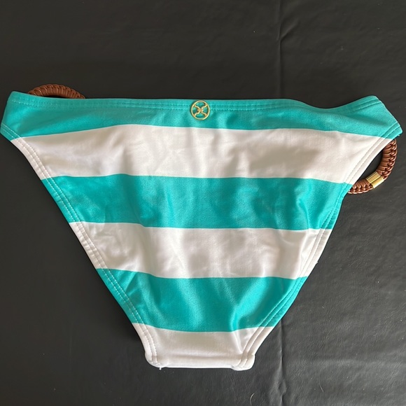 ViX by Paula Hermanny Cosmo Ring Full Turquoise Bikini Bottoms Sz S - NWT! - Picture 4 of 12